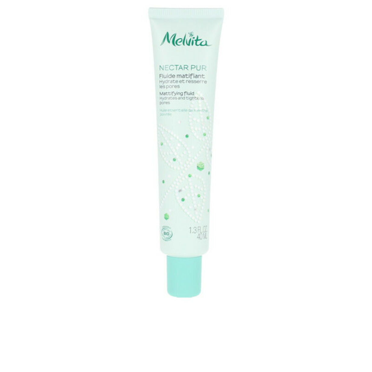 Moisturising Matt Liquid Nectar Pur Melvita Fluid Hydra 40 ml for Women product packaging