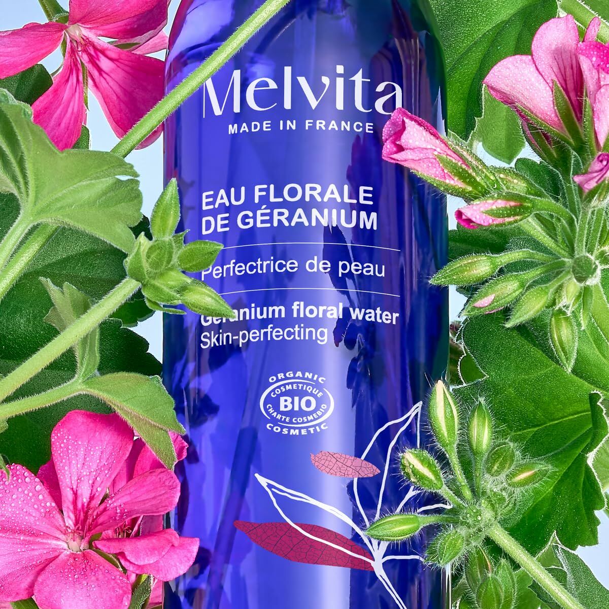 Facial Cleansing Gel Melvita EAU DE FLEURS 200 ml skincare packaging
