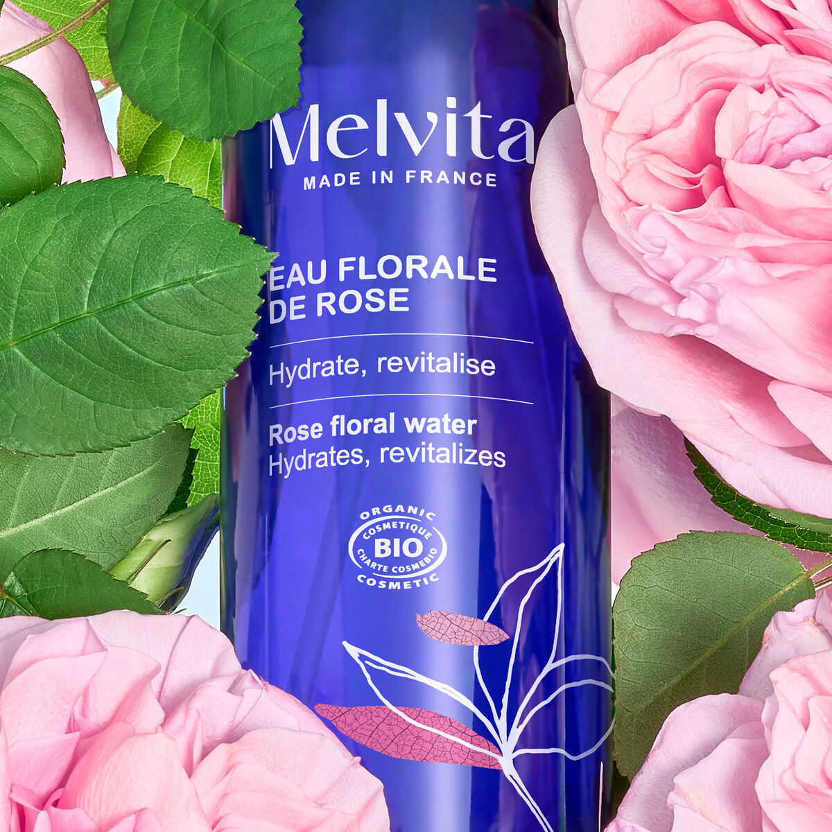 Facial Cleansing Gel Melvita EAU DE FLEURS 400 ml skincare packaging