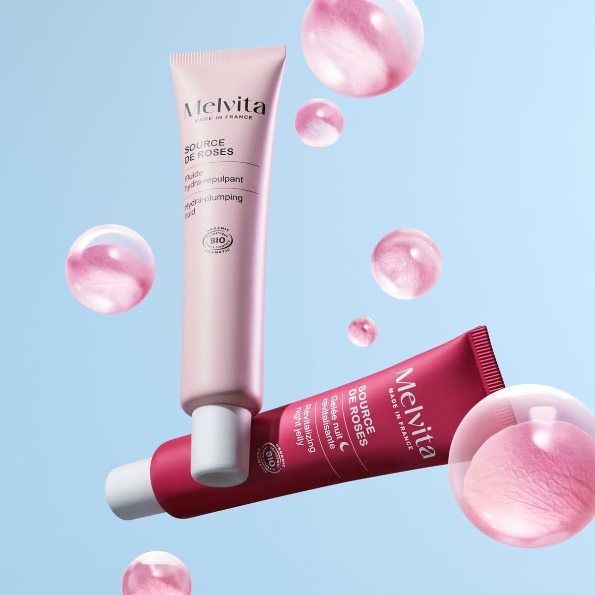 Night Cream Melvita SOURCE DE ROSES 40 ml for Women skincare packaging