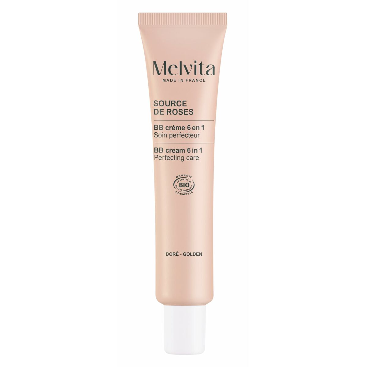 Hydrating Cream with Colour Melvita SOURCE DE ROSES Golden 40 ml skincare packaging