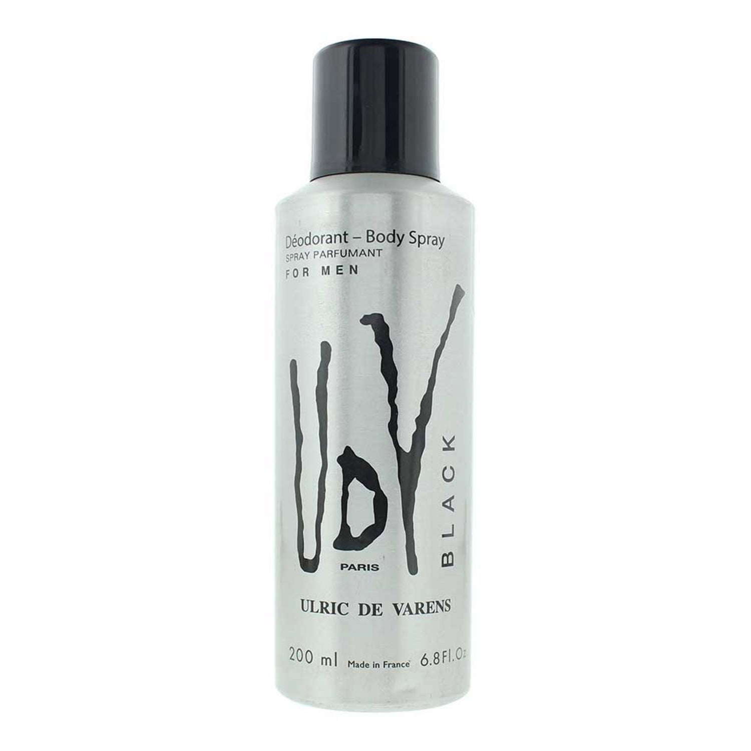 Ulric De Varens, Black, Deodorant Spray, For Men, 200 ml