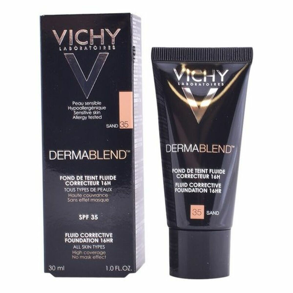 Fluid Foundation Make-up Dermablend Vichy Spf 35 30 ml makeup packaging