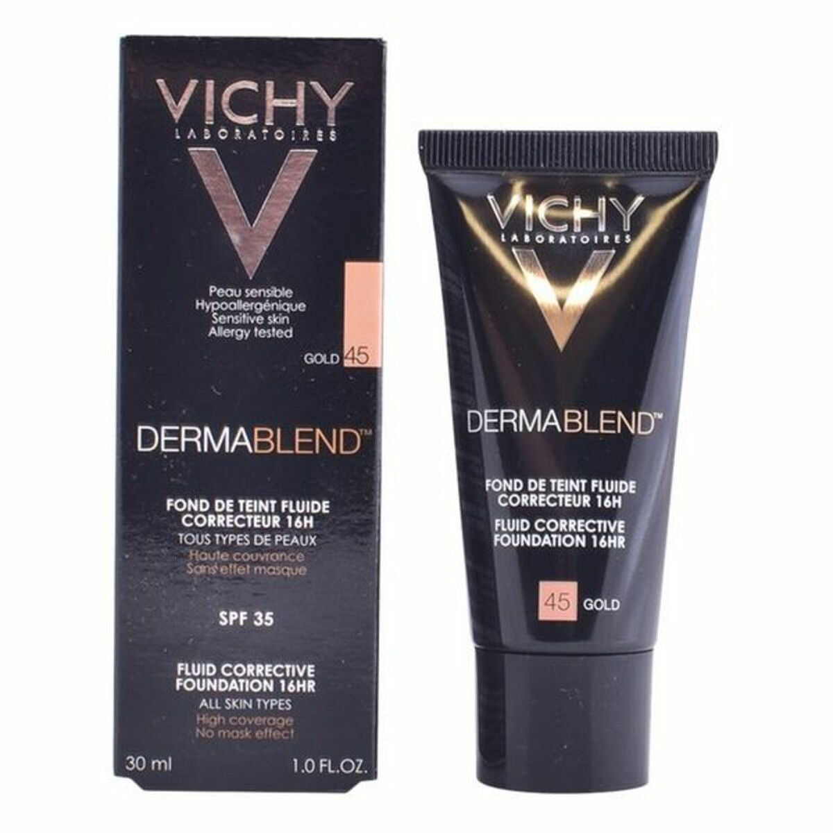 Fluid Foundation Make-up Dermablend Vichy Spf 35 30 ml makeup packaging