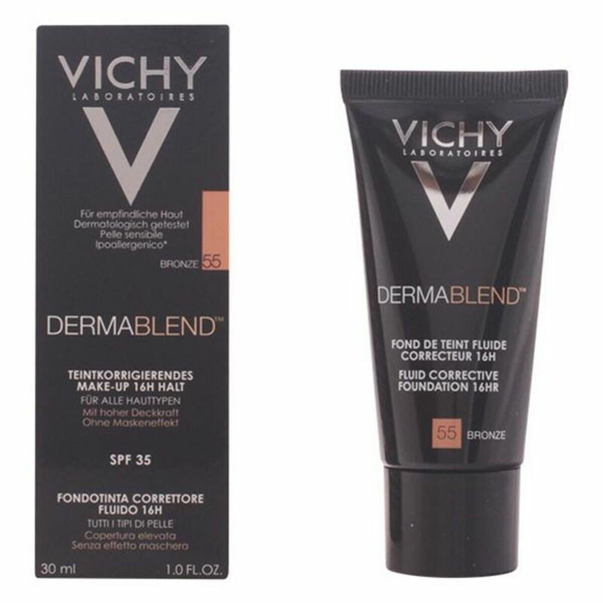 Fluid Foundation Make-up Dermablend Vichy Spf 35 30 ml makeup packaging