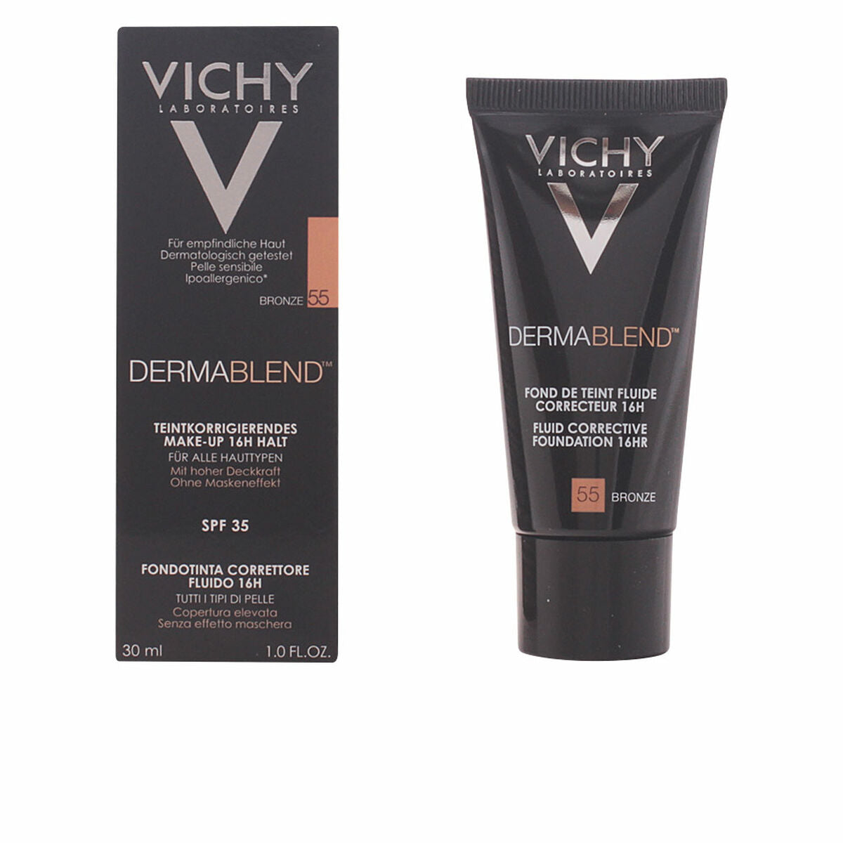 Fluid Foundation Make-up Dermablend Vichy Spf 35 30 ml makeup packaging