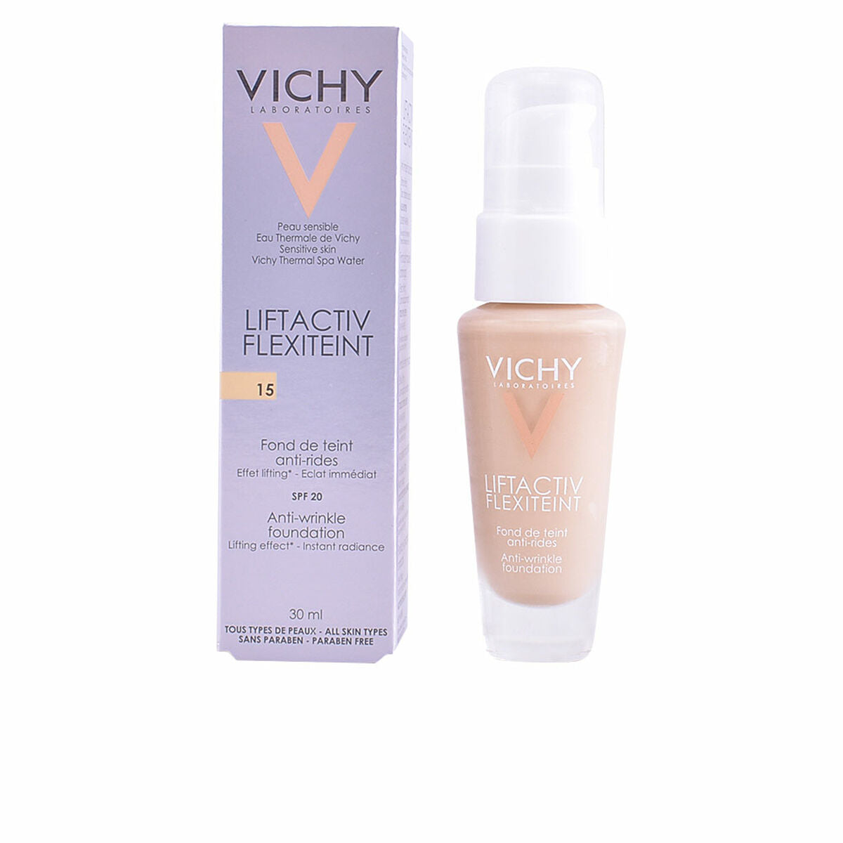 Fluid Foundation Make-up Liftactiv Flexiteint Vichy Spf 20 makeup packaging