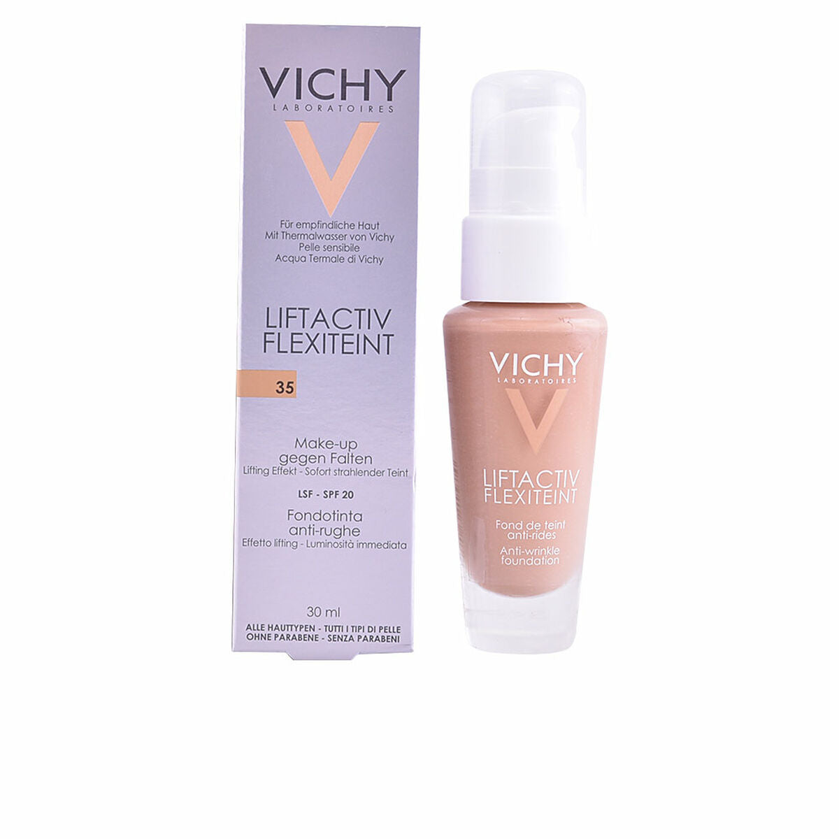 Fluid Foundation Make-up Liftactiv Flexiteint Vichy Spf 20 makeup packaging