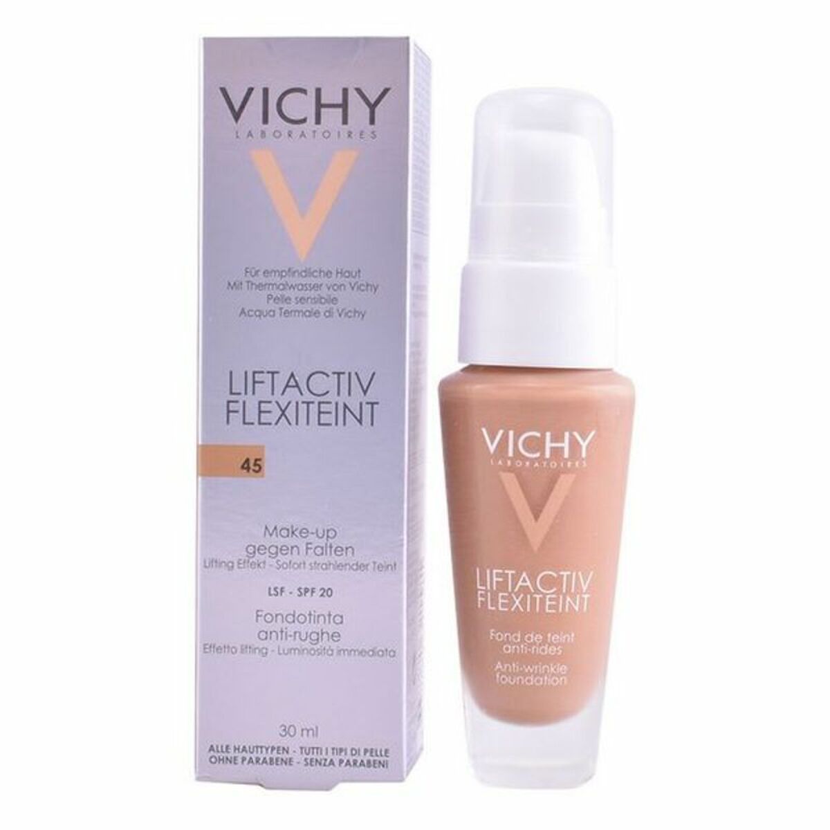 Fluid Foundation Make-up Liftactiv Flexiteint Vichy Spf 20 makeup packaging