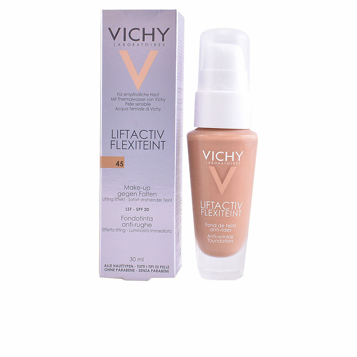 Fluid Foundation Make-up Liftactiv Flexiteint Vichy Spf 20 makeup packaging