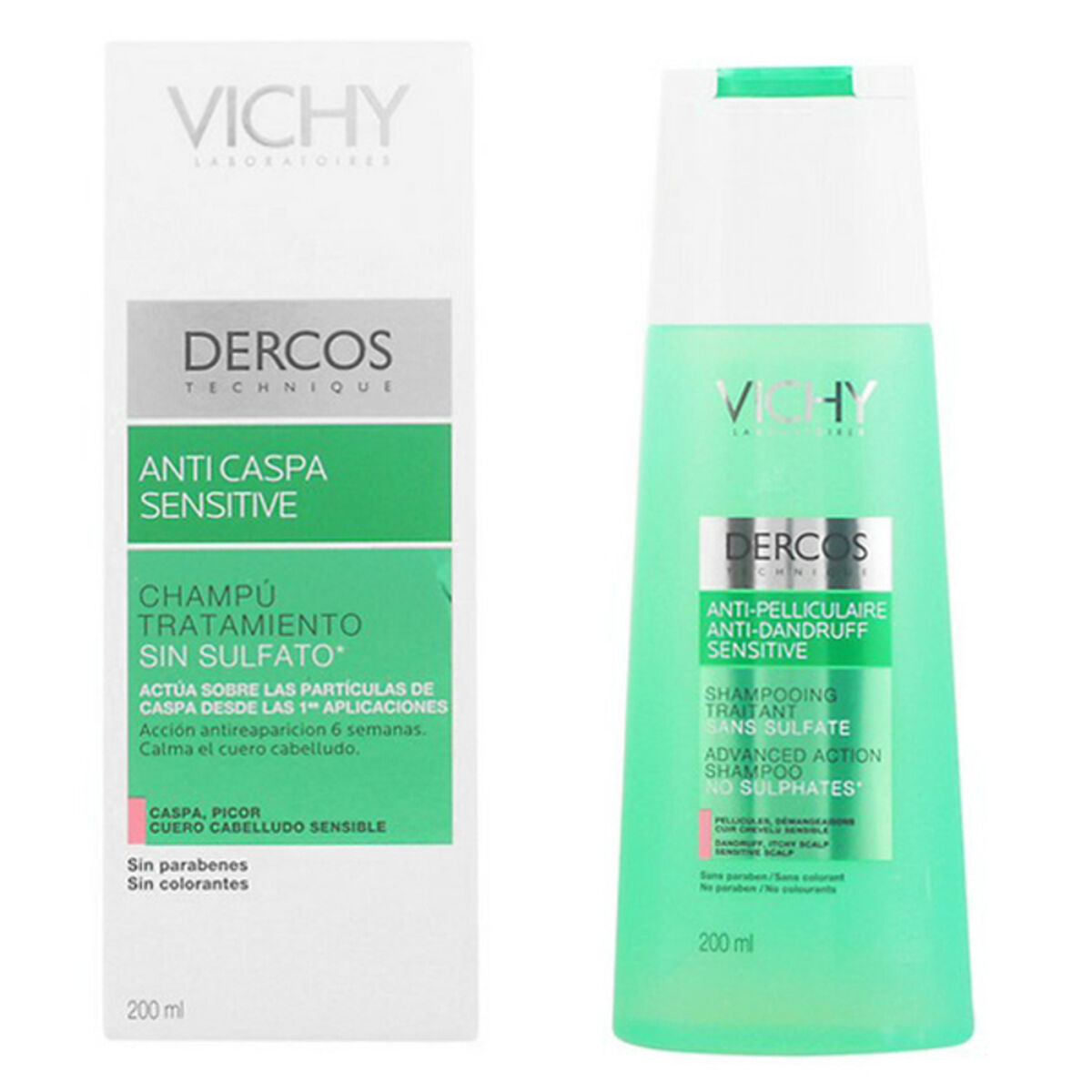 Anti-dandruff Shampoo Vichy Dercos 200 ml shampoo bottle