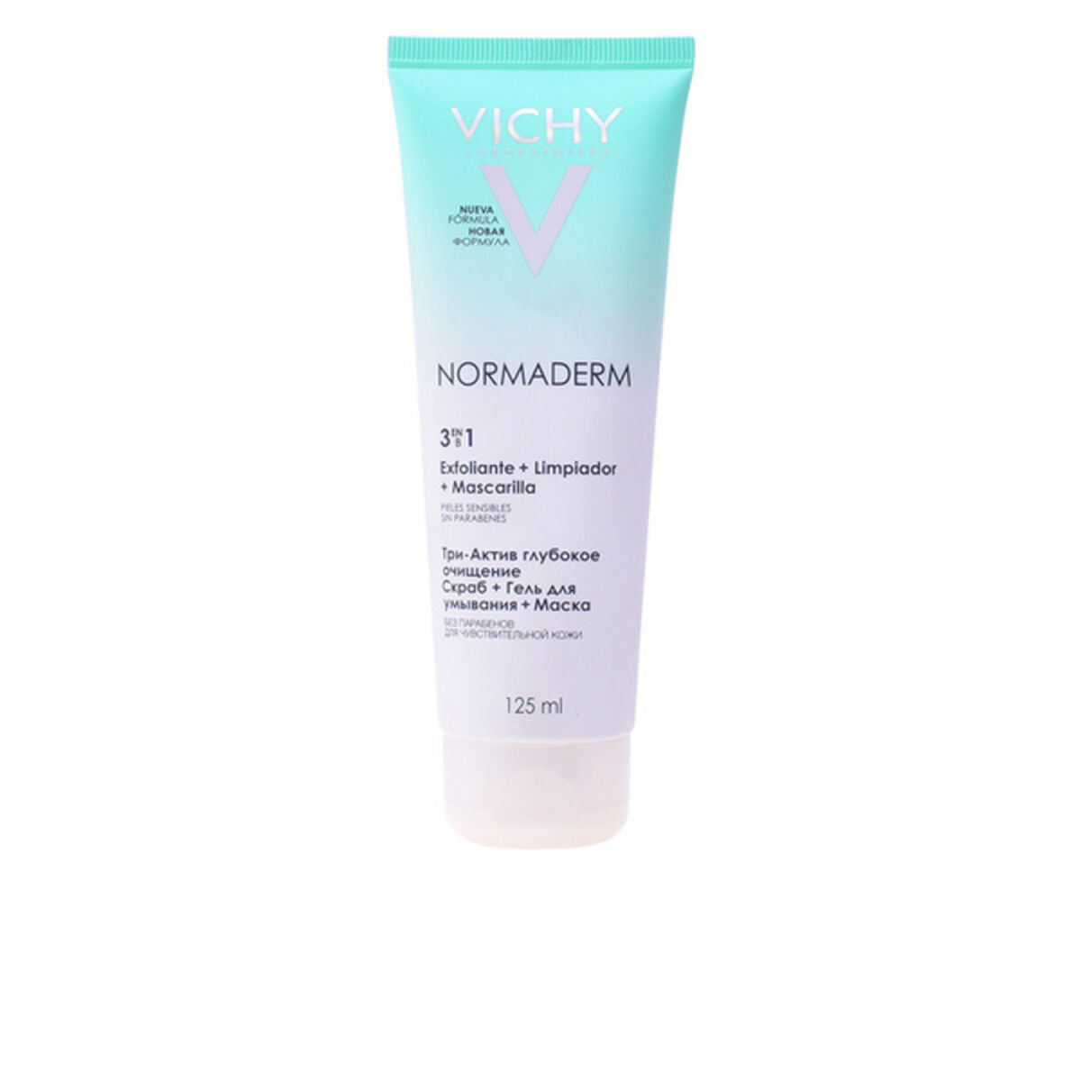 Facial Scrub 3-in-1 NORMADERM Vichy (125 ml) for Women product packaging