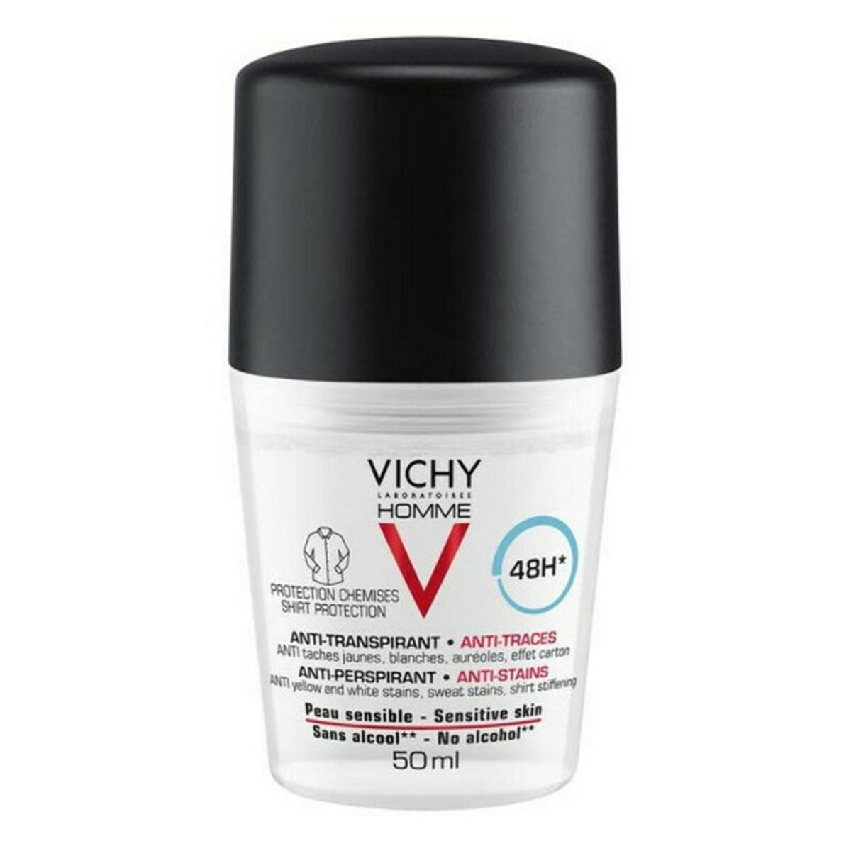 Roll-On Deodorant Vichy Homme 48 hours Antiperspirant 50 ml product packaging