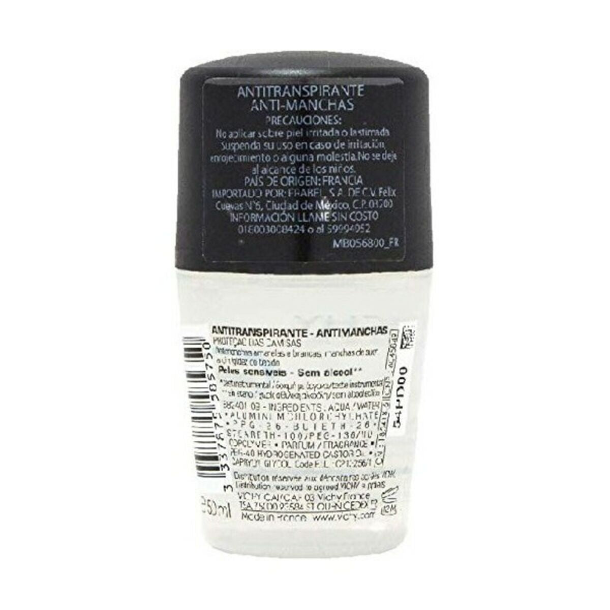 Roll-On Deodorant Vichy Homme 48 hours Antiperspirant 50 ml product packaging