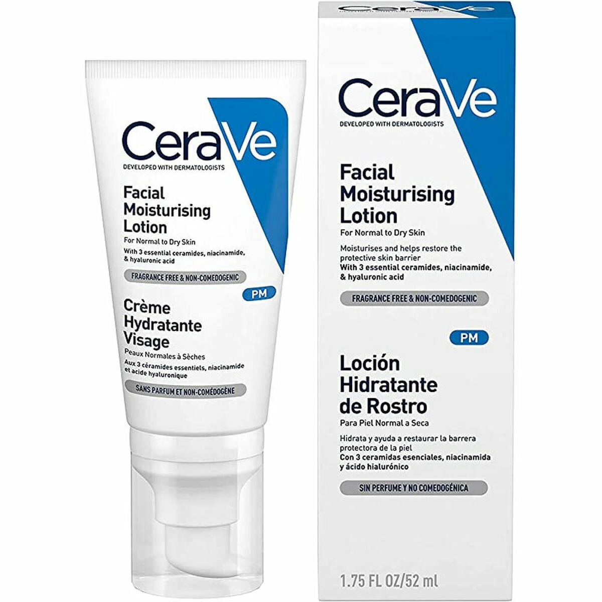 Moisturizing Facial Lotion CeraVe MB097101 52 ml for Women skincare packaging