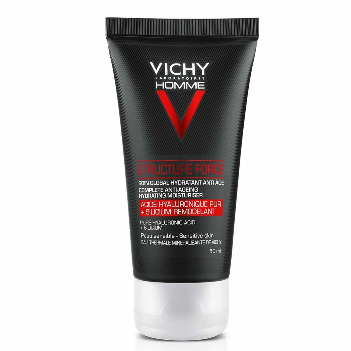 Anti-Ageing Cream Vichy Homme Moisturizing Hyaluronic Acid (50 ml) skincare packaging
