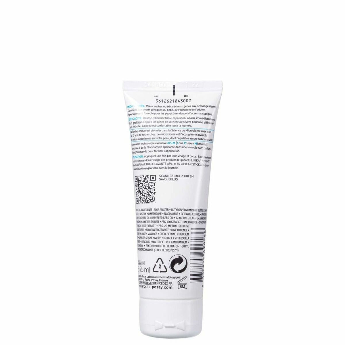 Hand Cream La Roche Posay Lipikar Baume 75 ml skincare packaging