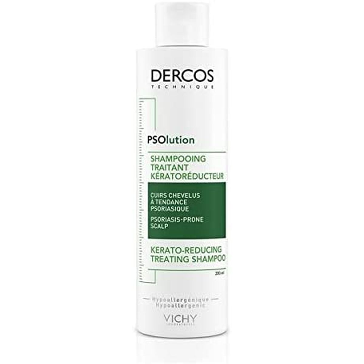 Shampoo Vichy Dercos PSOlution Irritated scalp 200 ml shampoo bottle