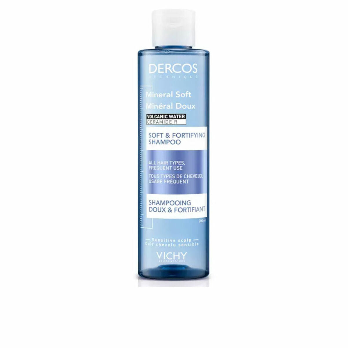 Strengthening Shampoo Vichy Dercos 200 ml Daily use for Women shampoo bottle