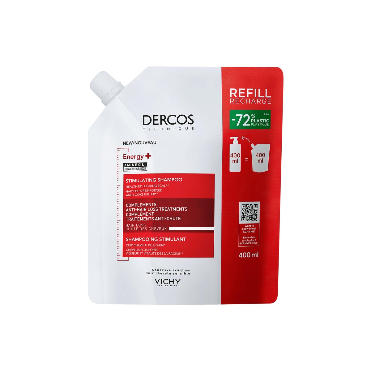 Shampoo Vichy DERCOS 400 ml shampoo bottle
