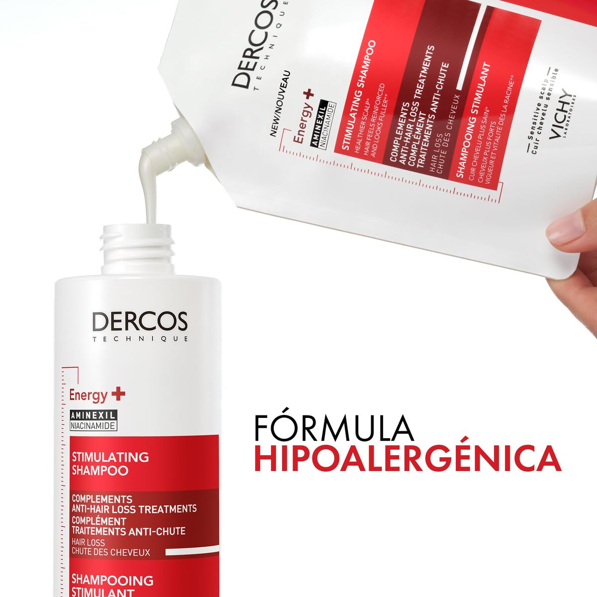 Shampoo Vichy DERCOS 400 ml shampoo bottle