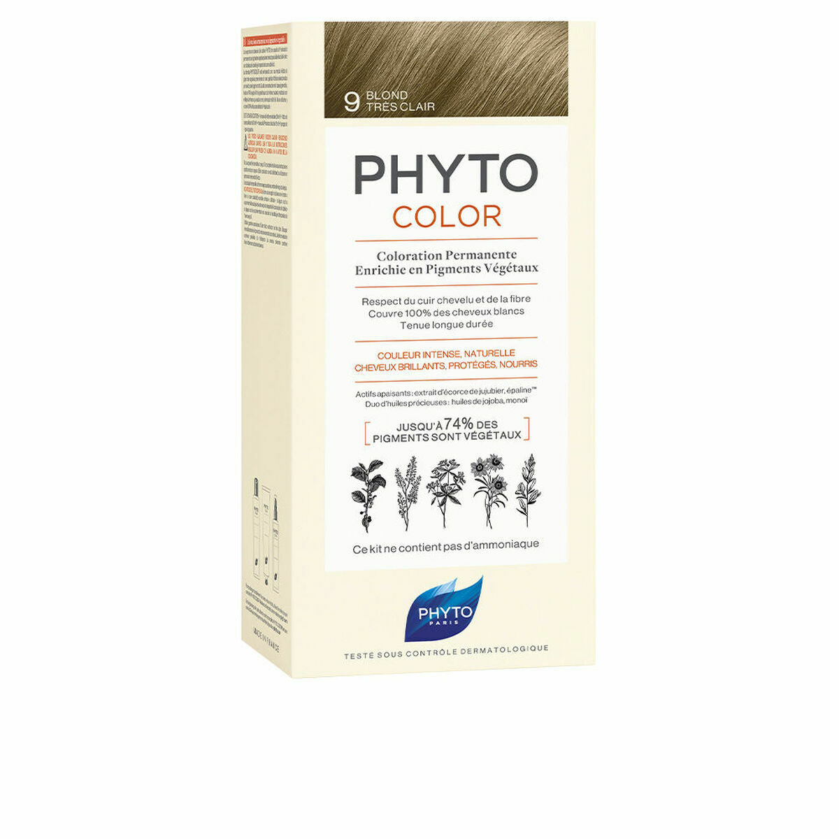 Permanent Colour Phyto Paris Phytocolor 9-rubio muy claro Nº 9-Rubio Muy Claro for Women product packaging