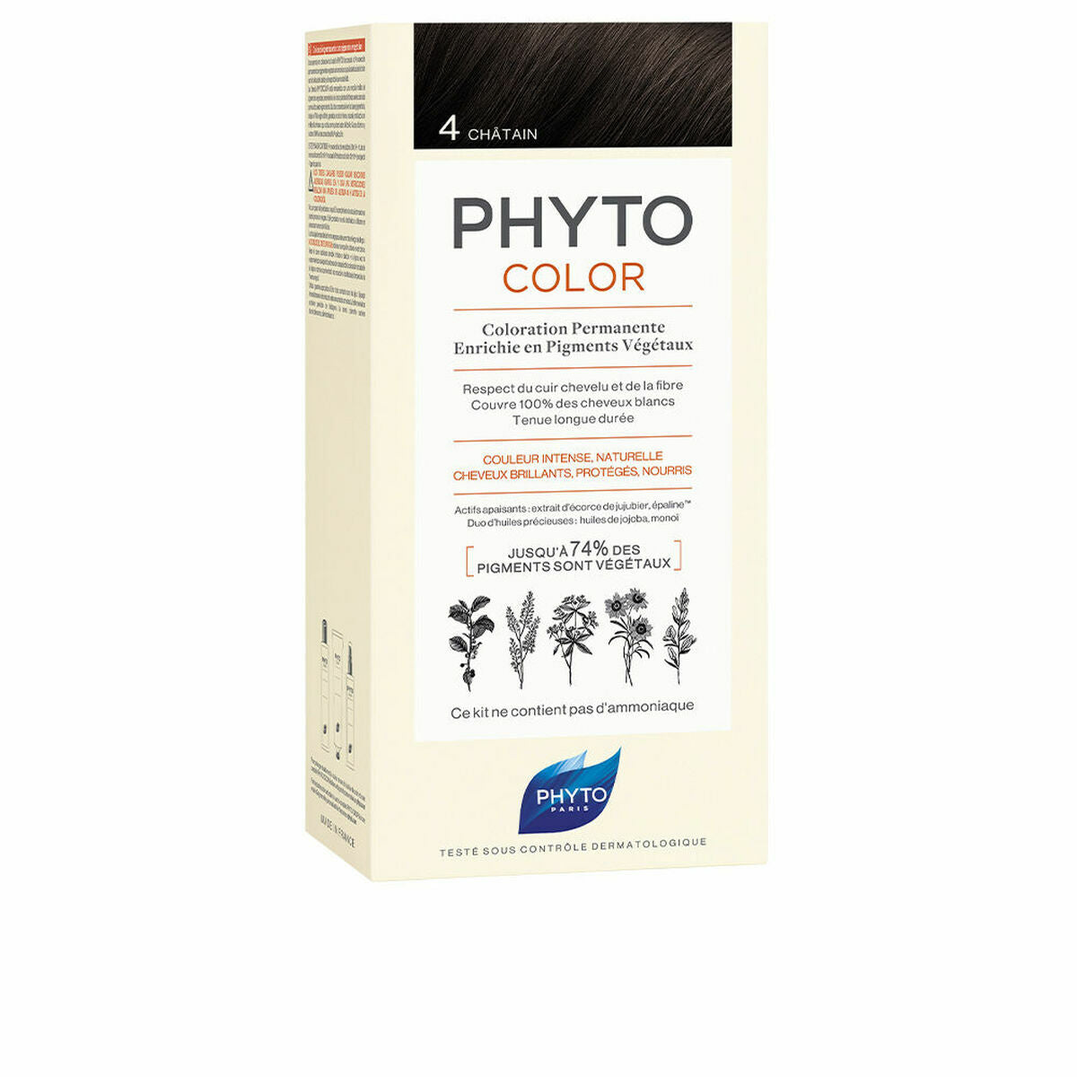 Permanent Colour Phyto Paris Phytocolor 4-castaño Nº 4-Castano for Women product packaging