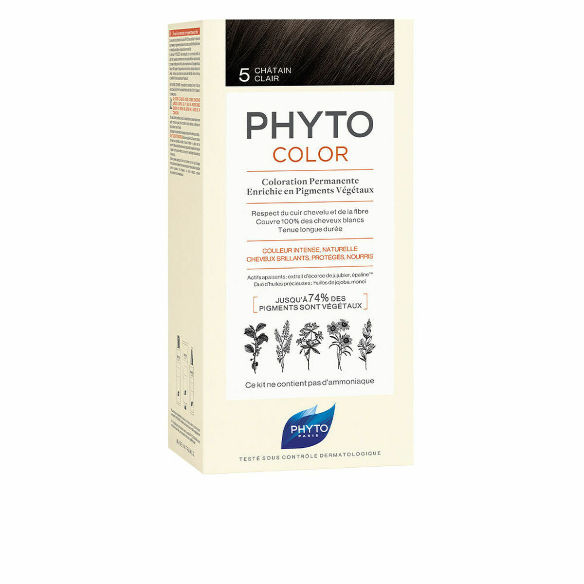 Permanent Colour Phyto Paris Phytocolor 5-castaño claro Nº 5-Castano Claro for Women product packaging