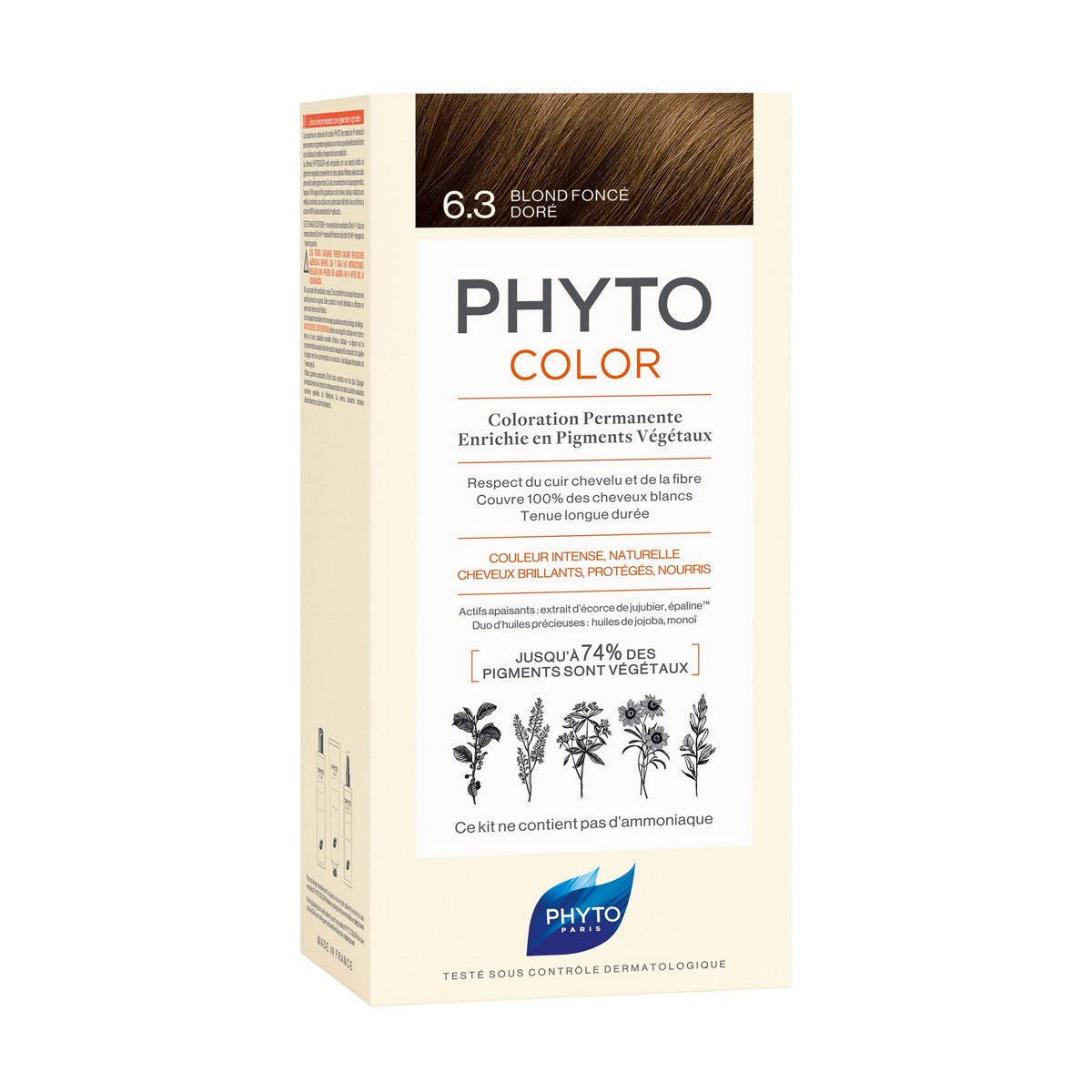 Permanent Colour Phyto Paris Phytocolor 6.3-rubio oscuro dorado Nº 6.3-rubio oscuro dorado for Women product packaging