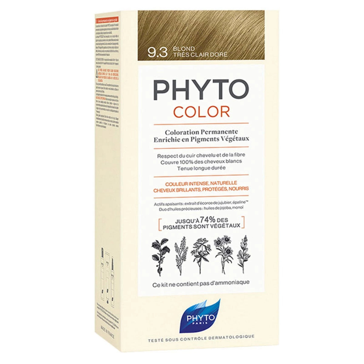 Phyto Phytocolor Permanent Hair Dye 9.3 Very Light Golden Blonde 50 ml