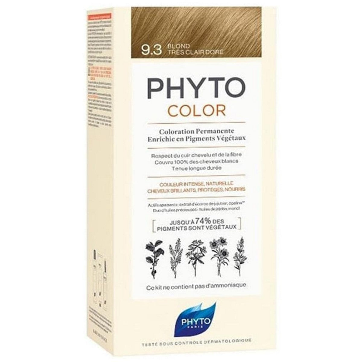 Permanent Colour Phyto Paris Phytocolor 9.3-rubio dorado muy claro Platinum Blonde Nº 9.3-Rubio Dorado Muy Claro for Women