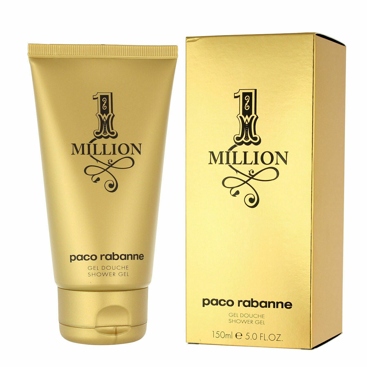 Perfumed Shower Gel Paco Rabanne 1 Million 150 ml for Men skincare packaging