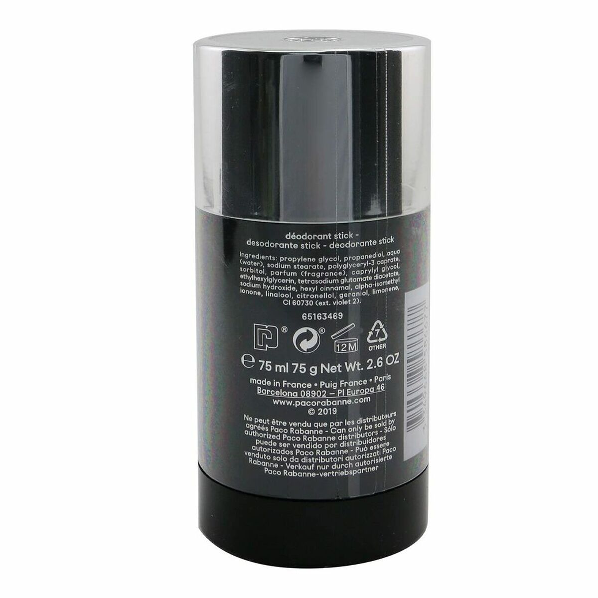 Deodorant Paco Rabanne 75 ml for Men product packaging