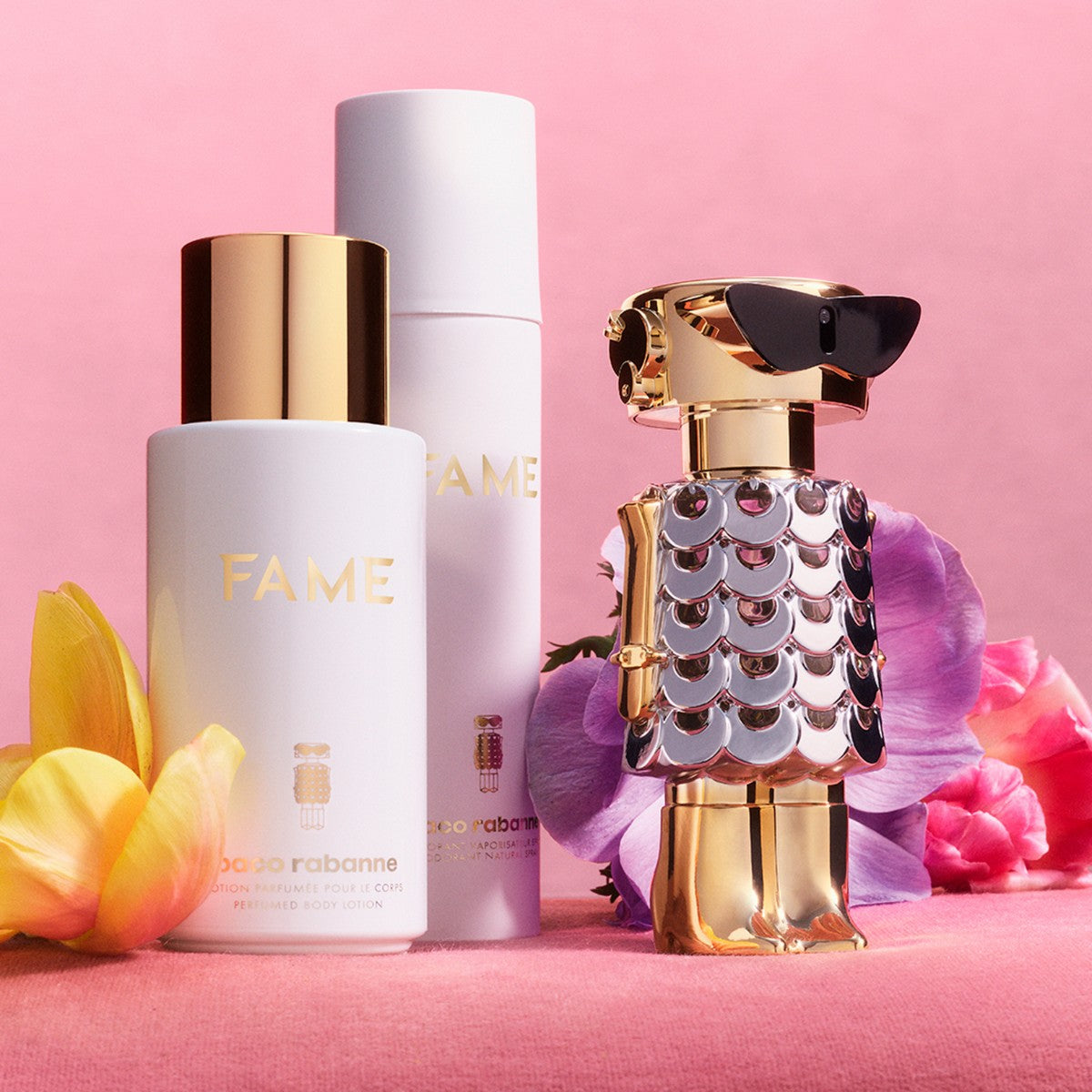 Hydrating Body Lotion Paco Rabanne Fame (200 ml) for Women skincare packaging