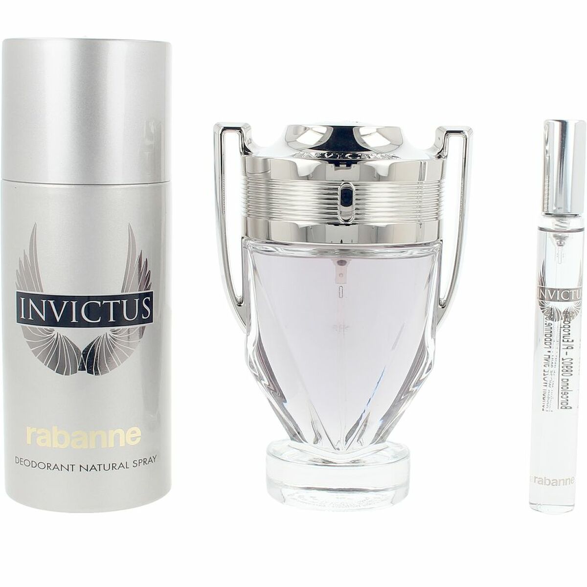 Men's Perfume Set Paco Rabanne INVICTUS 3 Pieces for Men product packaging