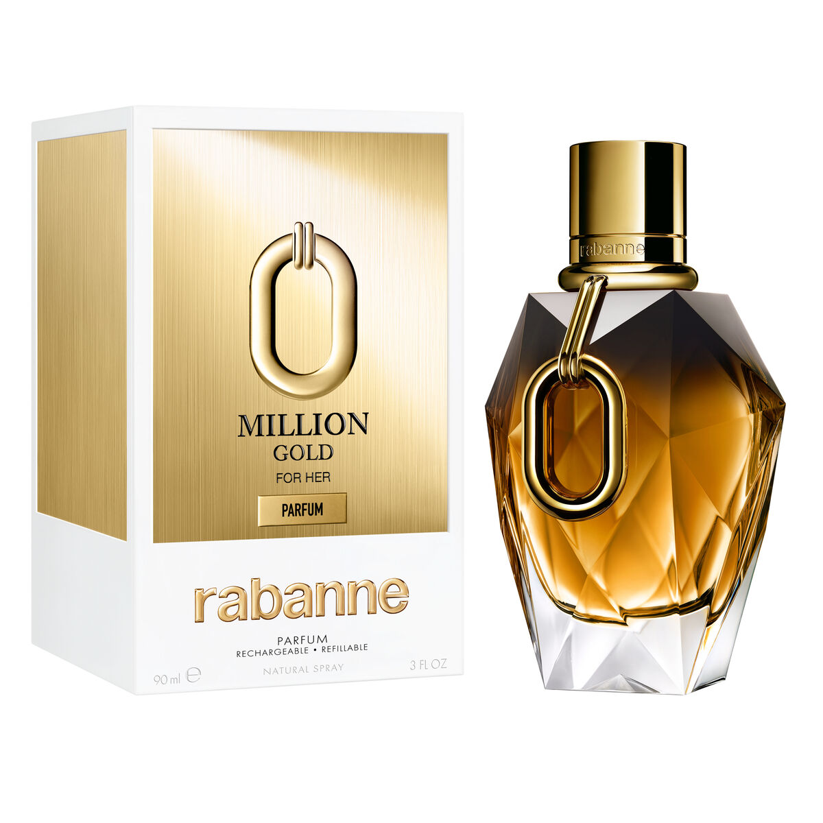 Women's Perfume Paco Rabanne MILLION GOLD 90 ml for Women product packaging