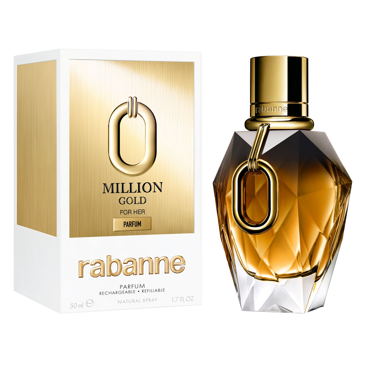 Women's Perfume Paco Rabanne MILLION GOLD 50 ml for Women product packaging