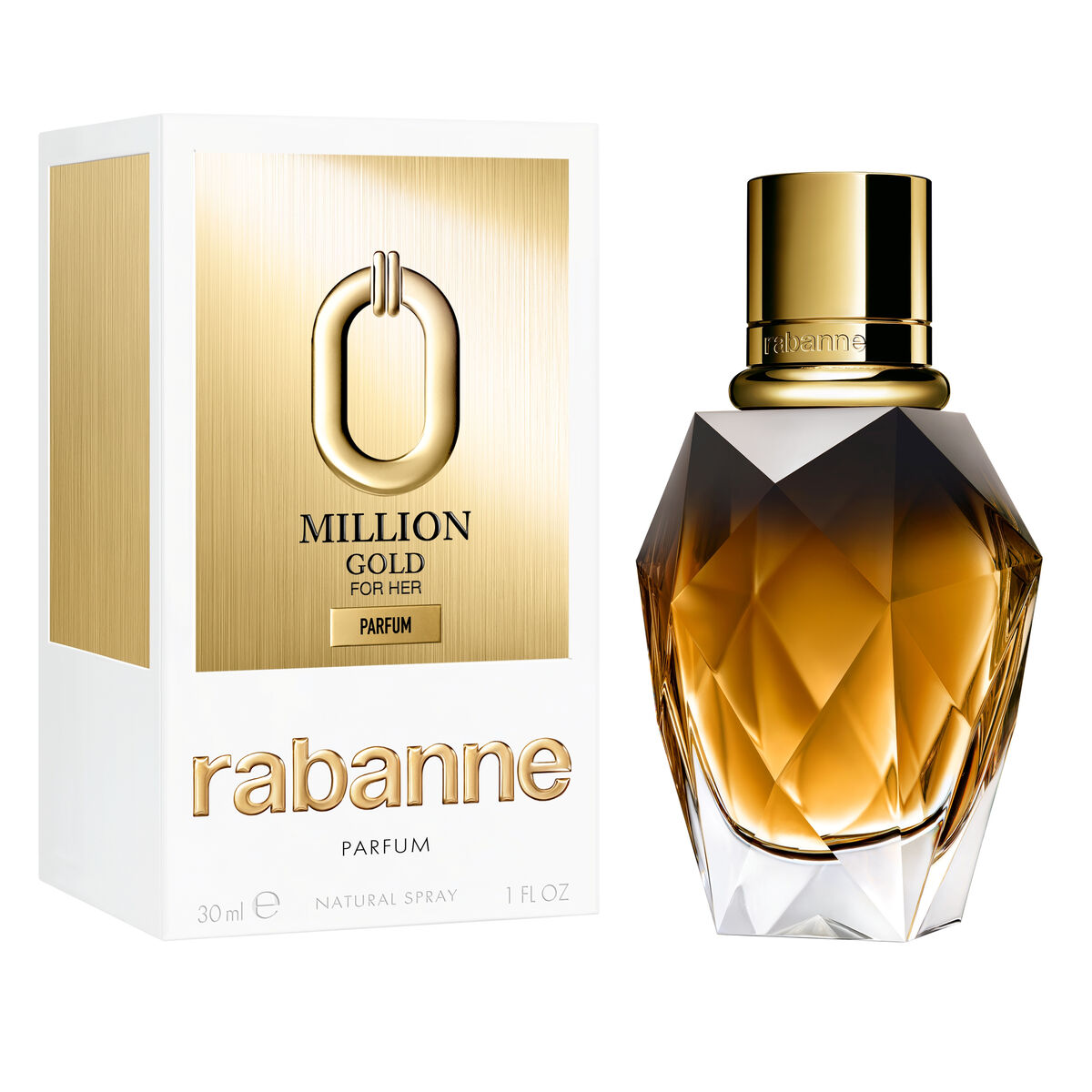 Women's Perfume Paco Rabanne MILLION GOLD 30 ml for Women product packaging