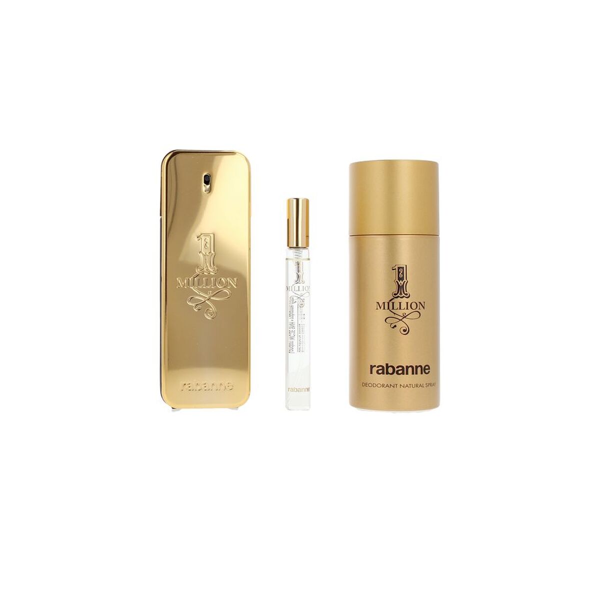 Men's Perfume Set Paco Rabanne 1 MILLION 3 Pieces for Men product packaging