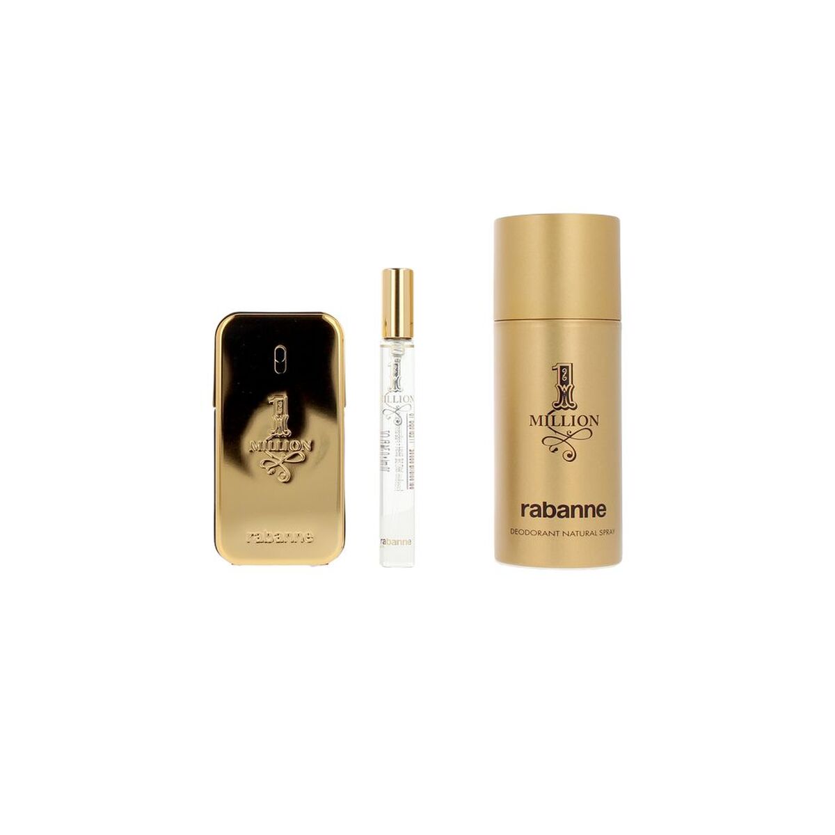 Men's Perfume Set Paco Rabanne 1 MILLION 3 Pieces for Men product packaging