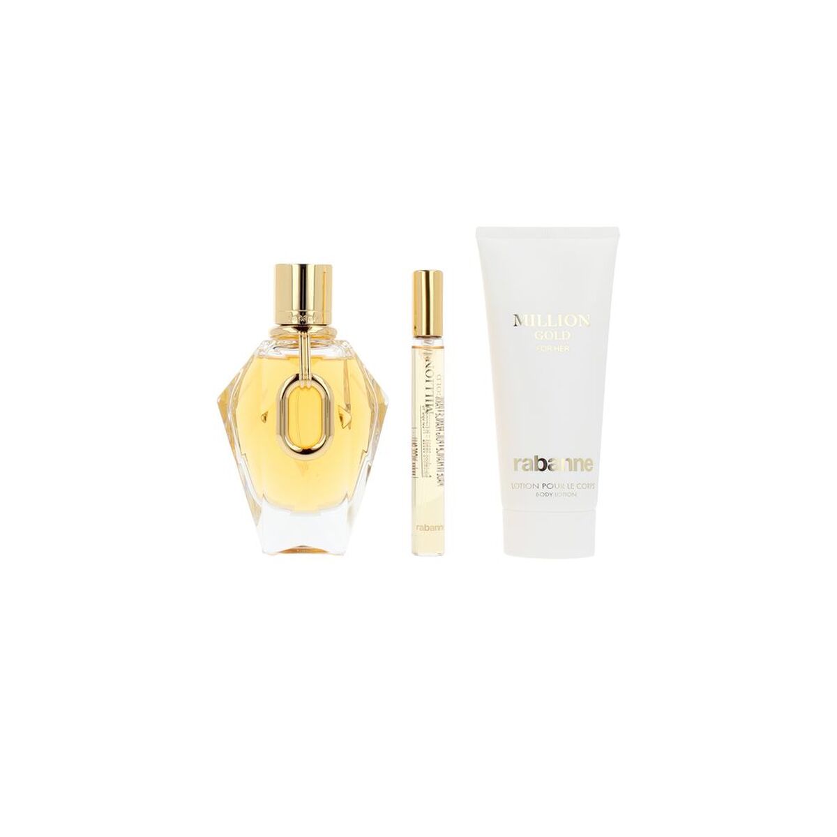 Women's Perfume Set Paco Rabanne MILLION GOLD 3 Pieces for Women product packaging