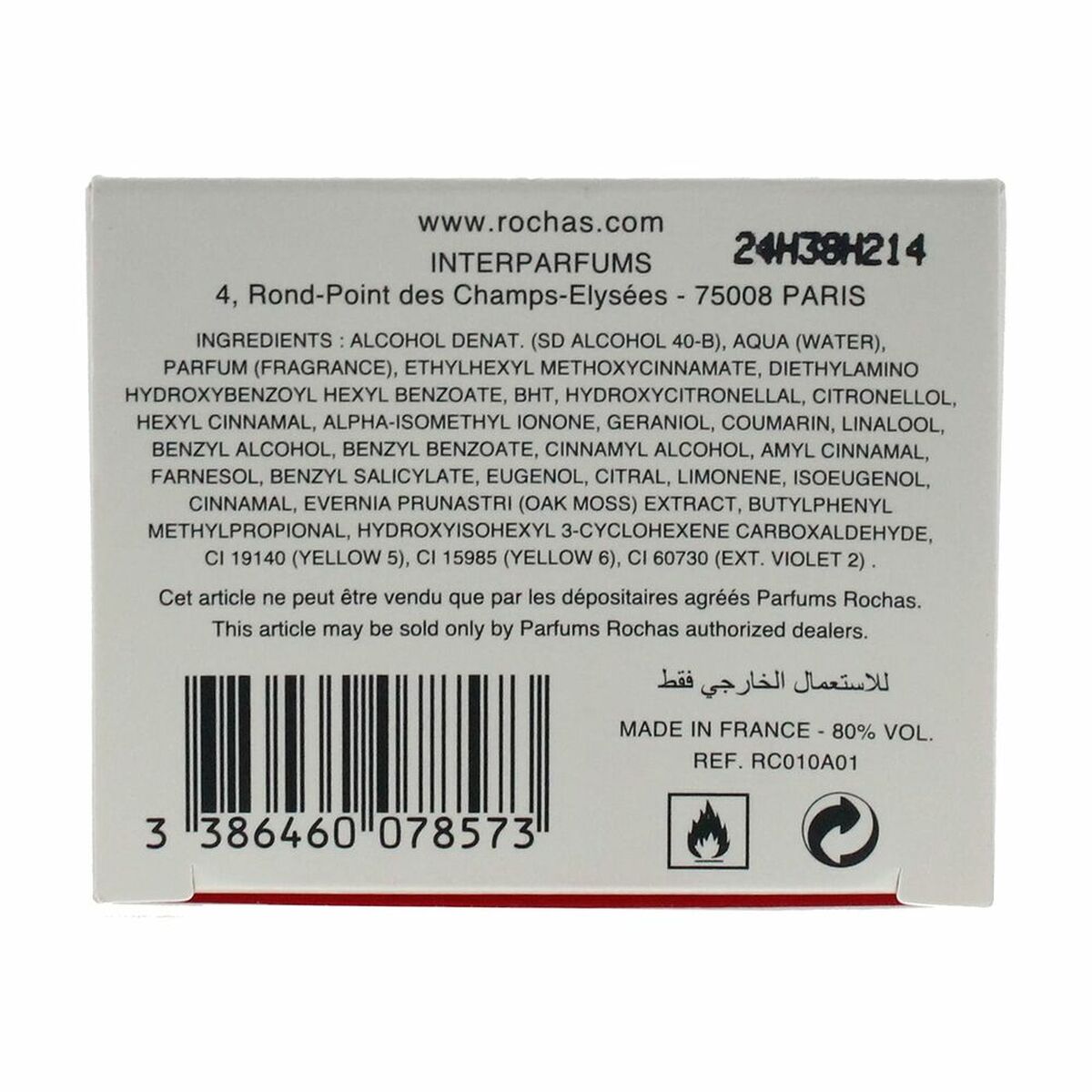 Women's Perfume Rochas MADAME EDT 100 ml for Women bottle