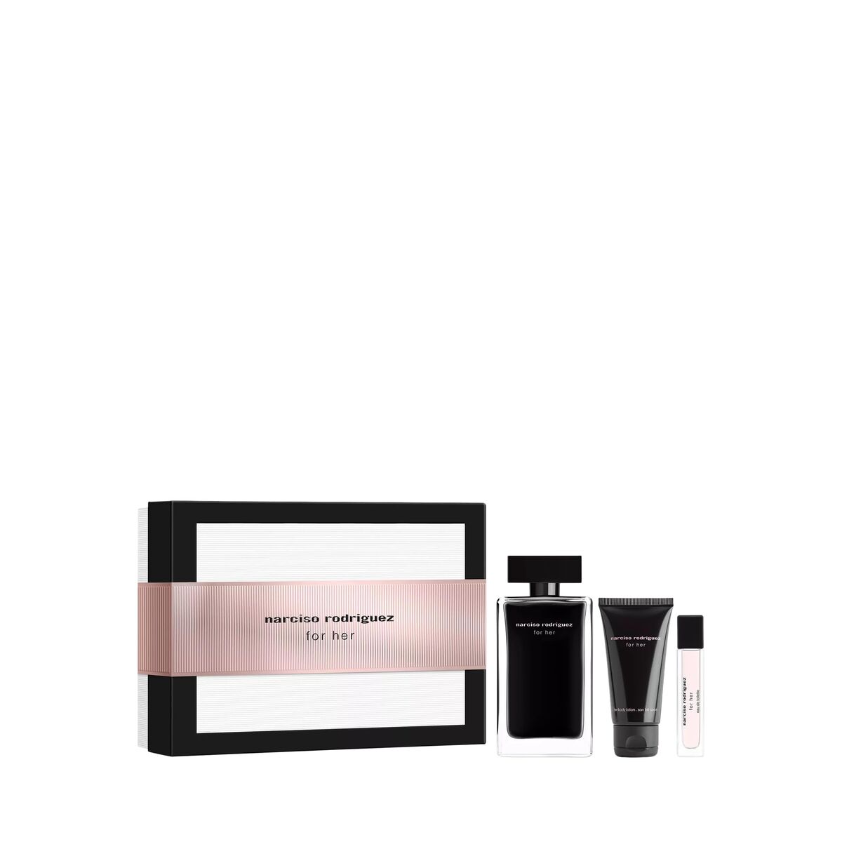 Women's Perfume Set Narciso Rodriguez FOR HER 3 Pieces for Women product packaging
