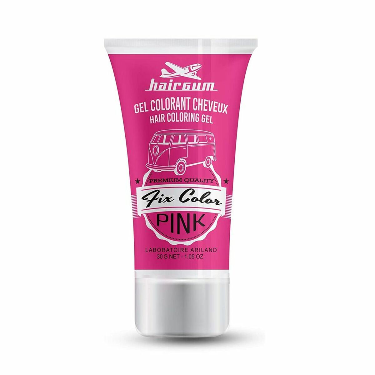 Non-permanent Colour Hairgum Fix Color Pink 30 ml Styling Gel for Women skincare packaging