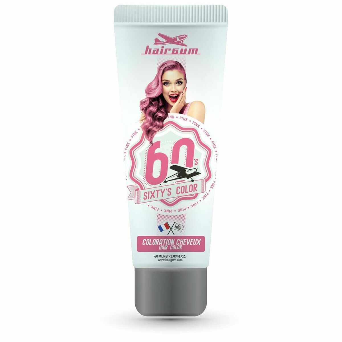 Semi-permanent Colourant Hairgum S Color Pink 60 ml for Women product packaging