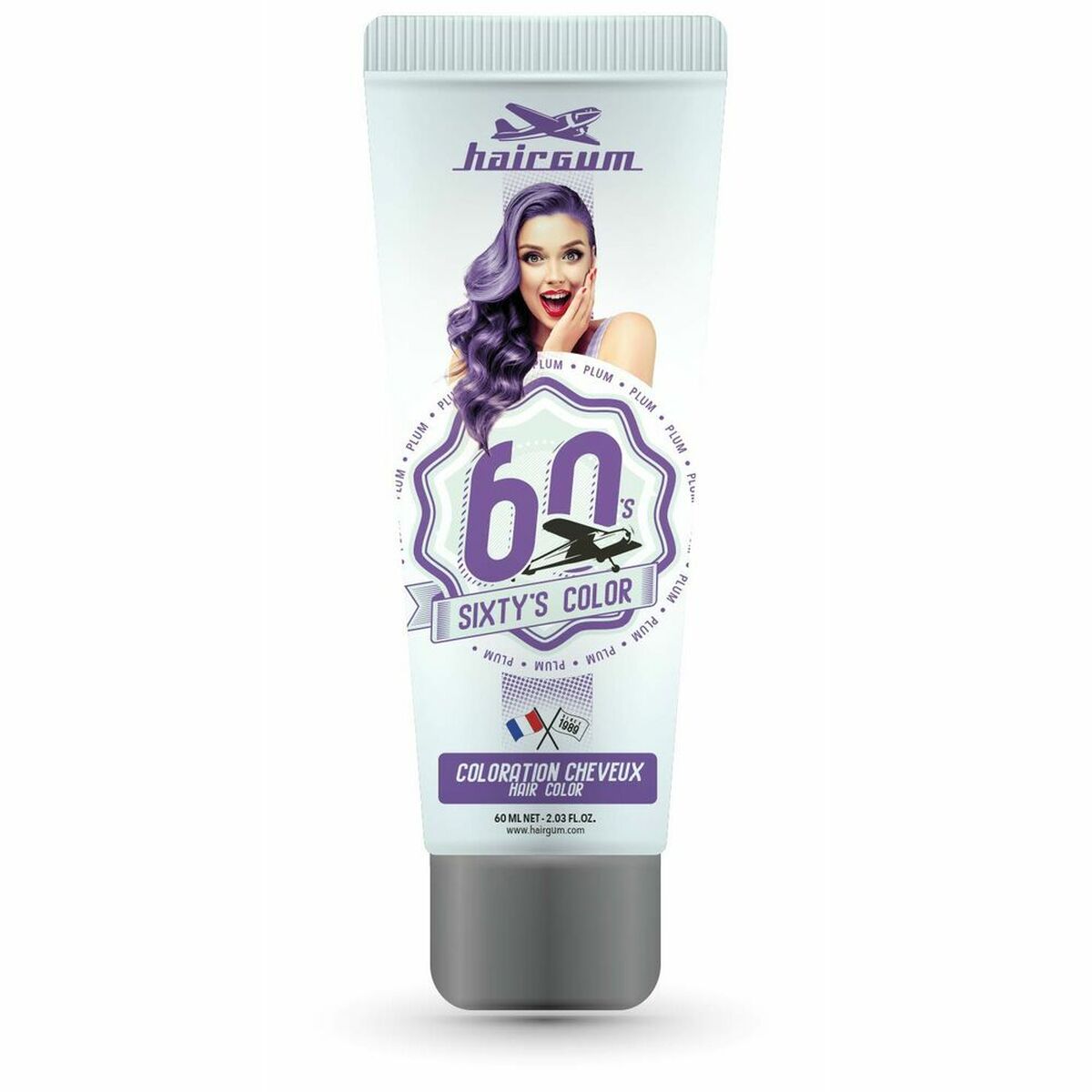 Semi-permanent Colourant Hairgum S Color Plum 60 ml for Women product packaging