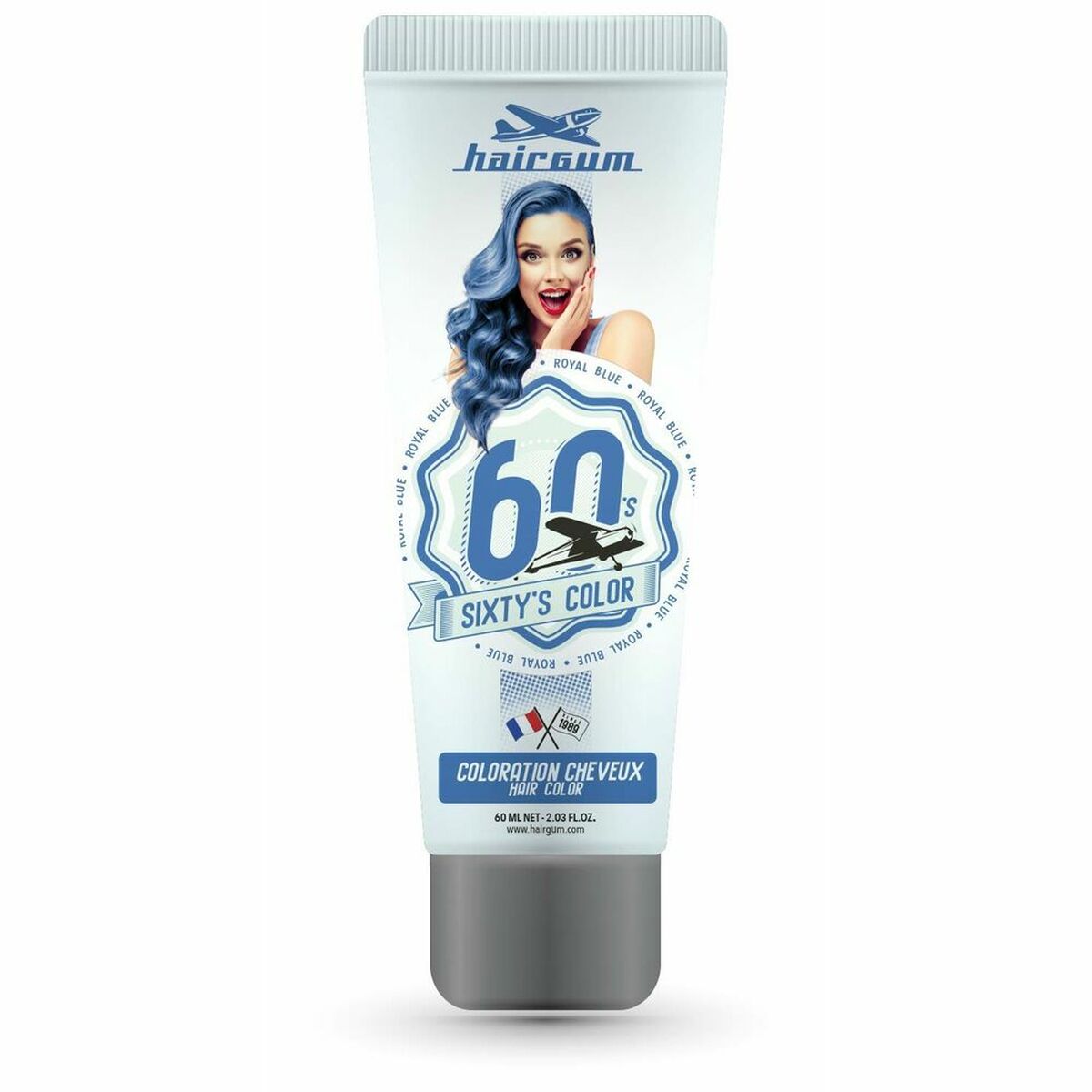 Semi-permanent Colourant Hairgum S Color royal blue 60 ml for Women product packaging