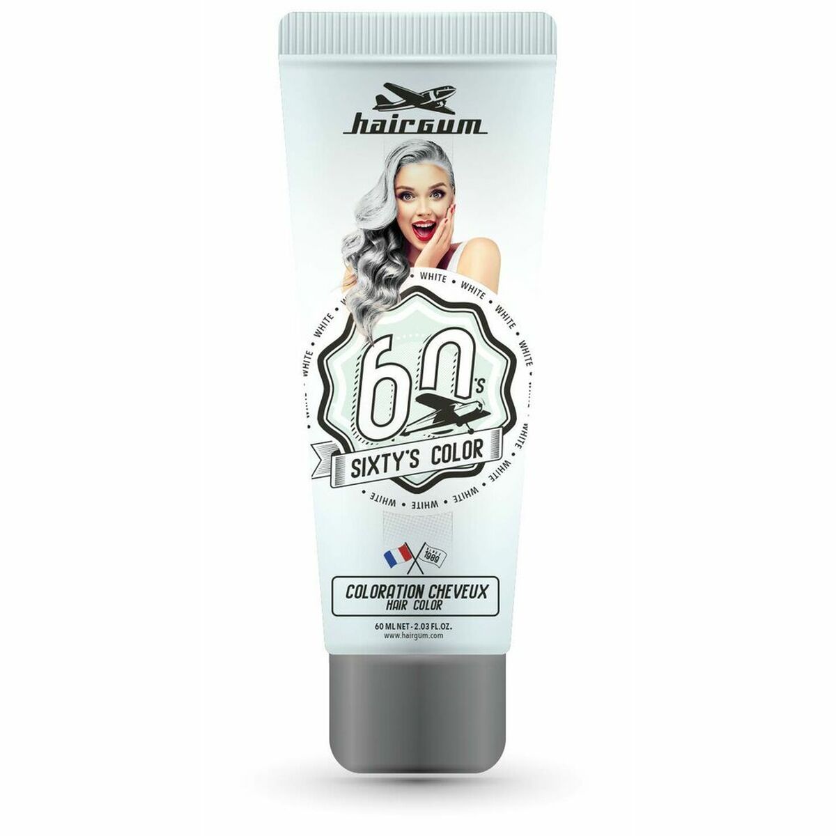 Semi-permanent Colourant Hairgum S Color White 60 ml for Women product packaging