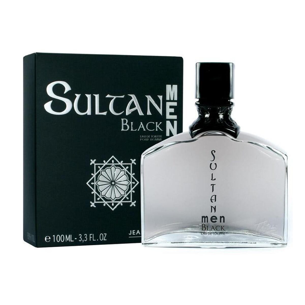 Men's Perfume Jeanne Arthes Sultan Black 100 ml for Men product packaging