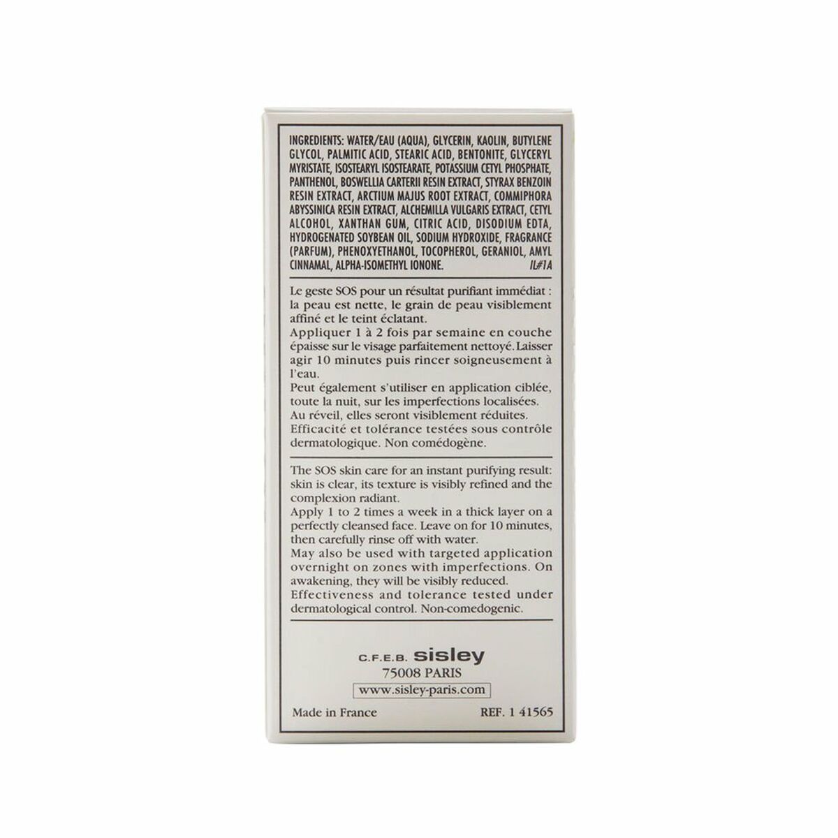 Purifying Mask Sisley Masque Purifiant Profond Aux Résines Tropicales 60 ml mask packaging